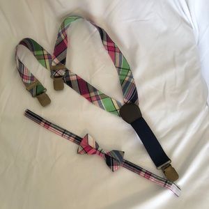 Toddler boy suspended/bow tie set